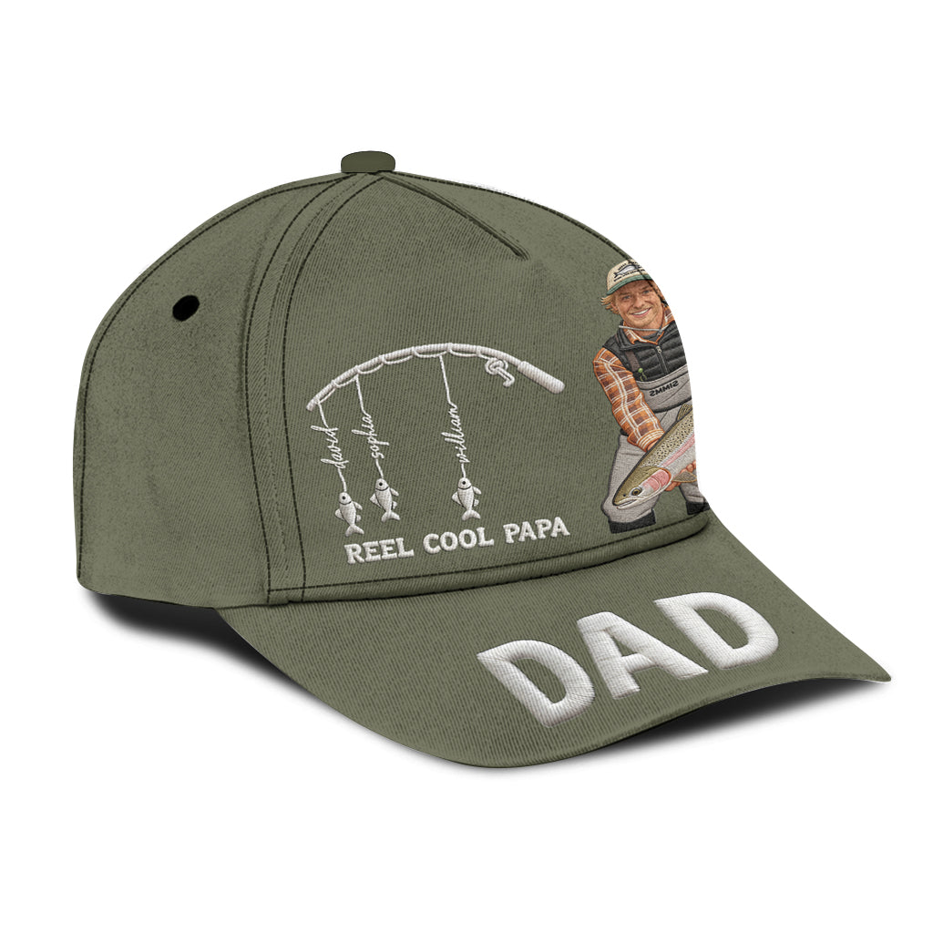 Reel Cool Dad, Papa - Personalized Fishing Classic Cap