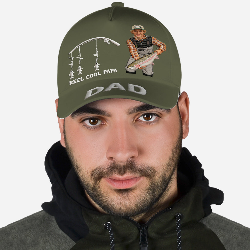 Reel Cool Dad, Papa - Personalized Fishing Classic Cap