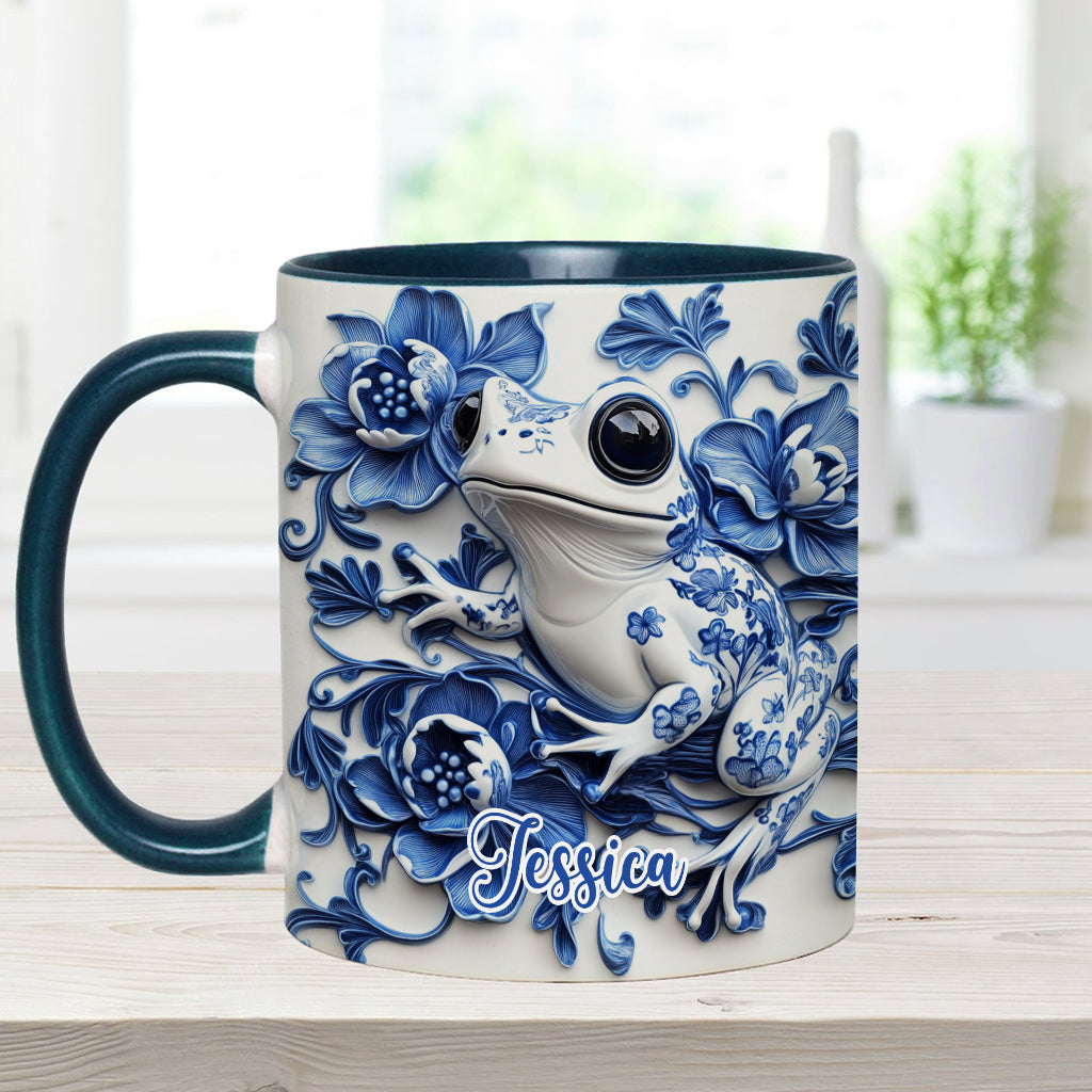 Porcelain Frog - Personalized Frog Accent Mug