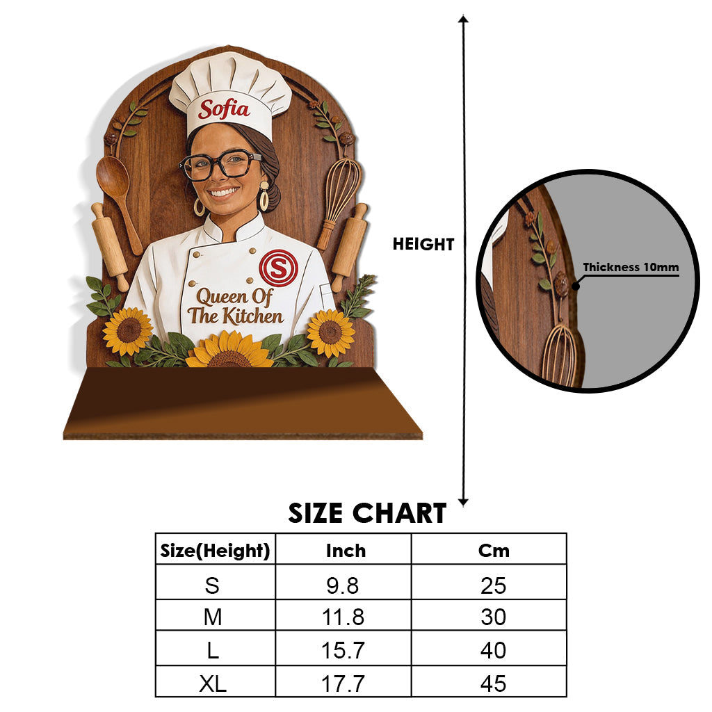 Cooking Time - Personalized Cooking Wooden Floating Shelf