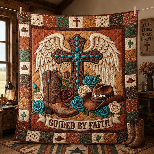 Guided By Faith - Personalized Christian Blanket