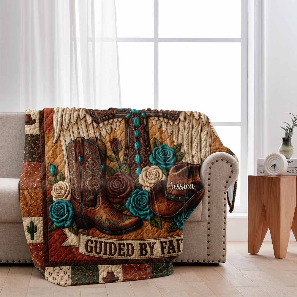 Guided By Faith - Personalized Christian Blanket
