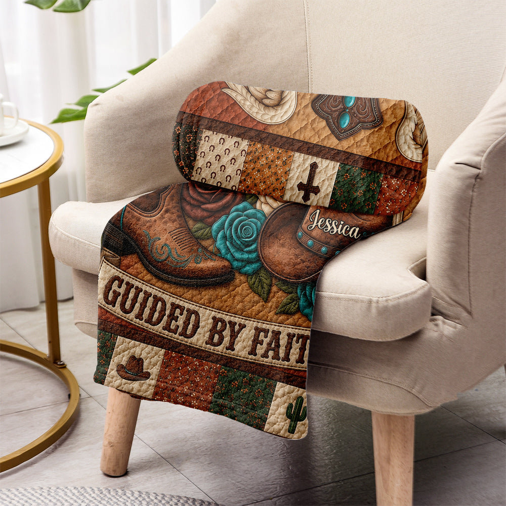 Guided By Faith - Personalized Christian Blanket