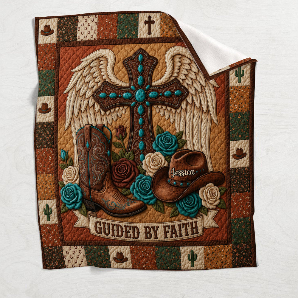 Guided By Faith - Personalized Christian Blanket