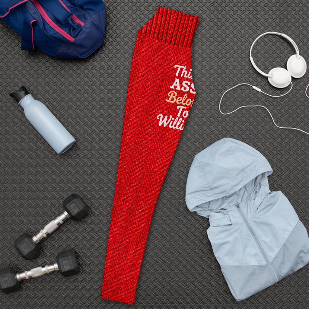 This Ass Belongs To - Personalized Couple Leggings