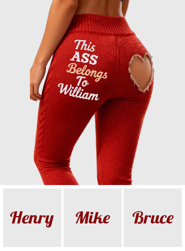 This Ass Belongs To - Personalized Couple Leggings