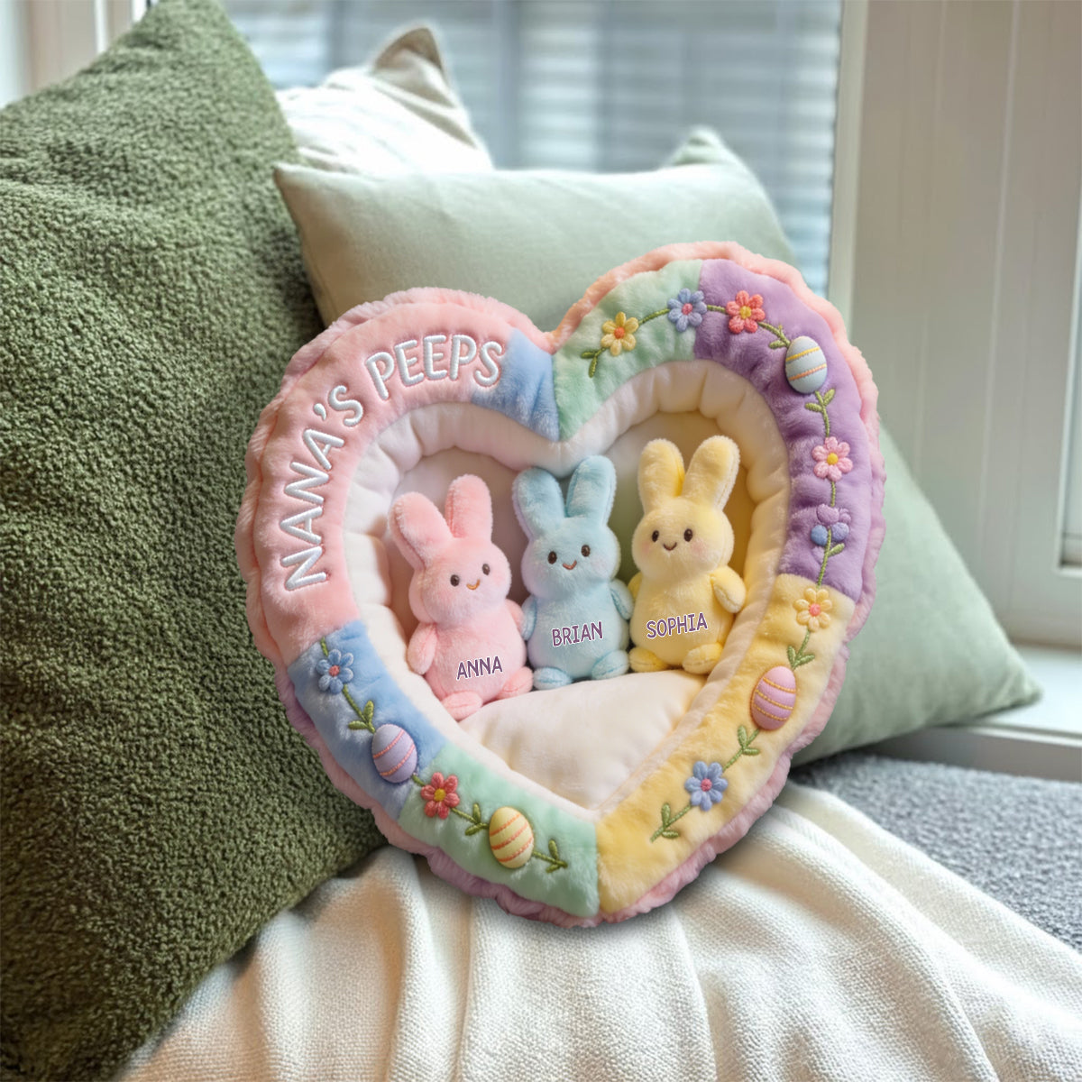 Perfect Gift For Mom, Grandma - Personalized Grandma Faux Fur Shaped Pillow