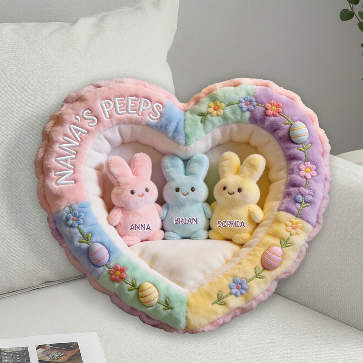 Perfect Gift For Mom, Grandma - Personalized Grandma Faux Fur Shaped Pillow