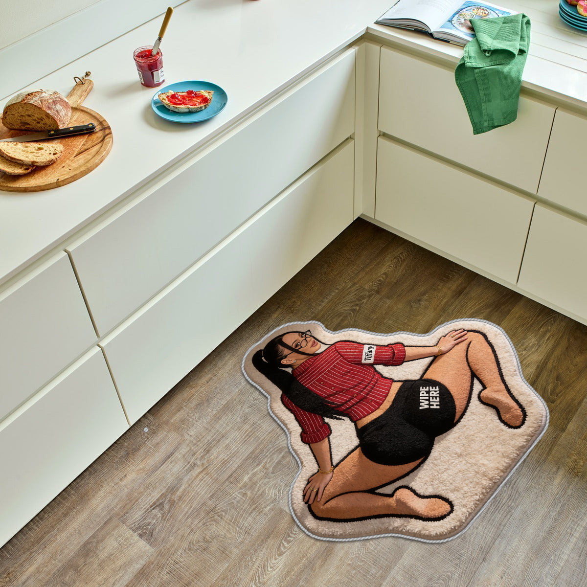 Wipe Here - Personalized Spicy Couple Non-Slip Tufted Rug