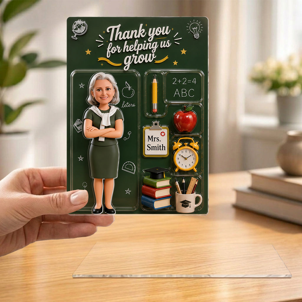 Teacher Gift, Back To School - Personalized Teacher 2-Layer Acrylic Freestanding