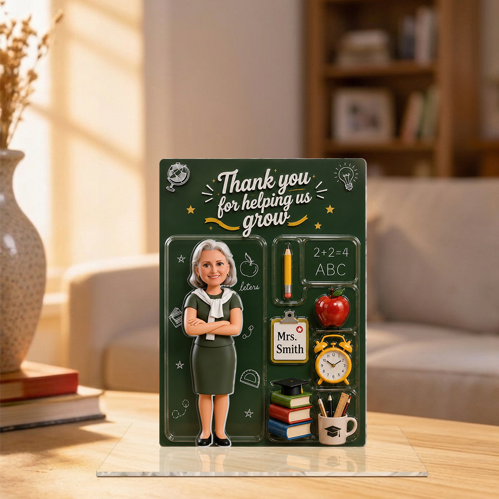 Teacher Gift, Back To School - Personalized Teacher 2-Layer Acrylic Freestanding