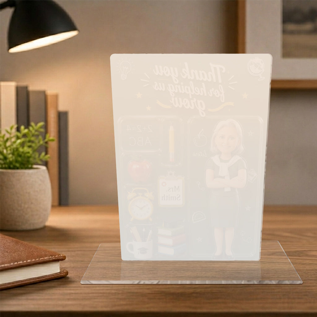 Teacher Gift, Back To School - Personalized Teacher 2-Layer Acrylic Freestanding