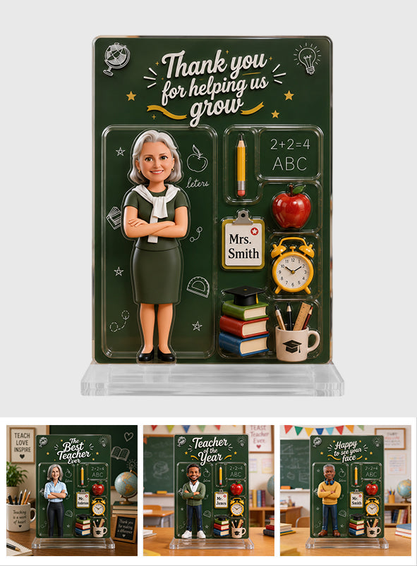 Teacher Gift, Back To School - Personalized Teacher 2-Layer Acrylic Freestanding