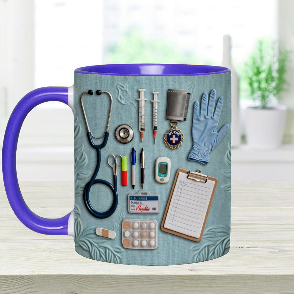 Nurse Life - Personalized Nurse Accent Mug