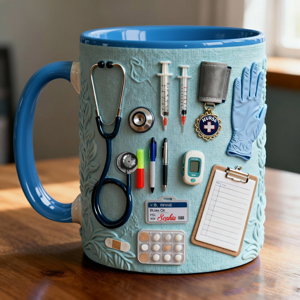 Nurse Life - Personalized Nurse Accent Mug