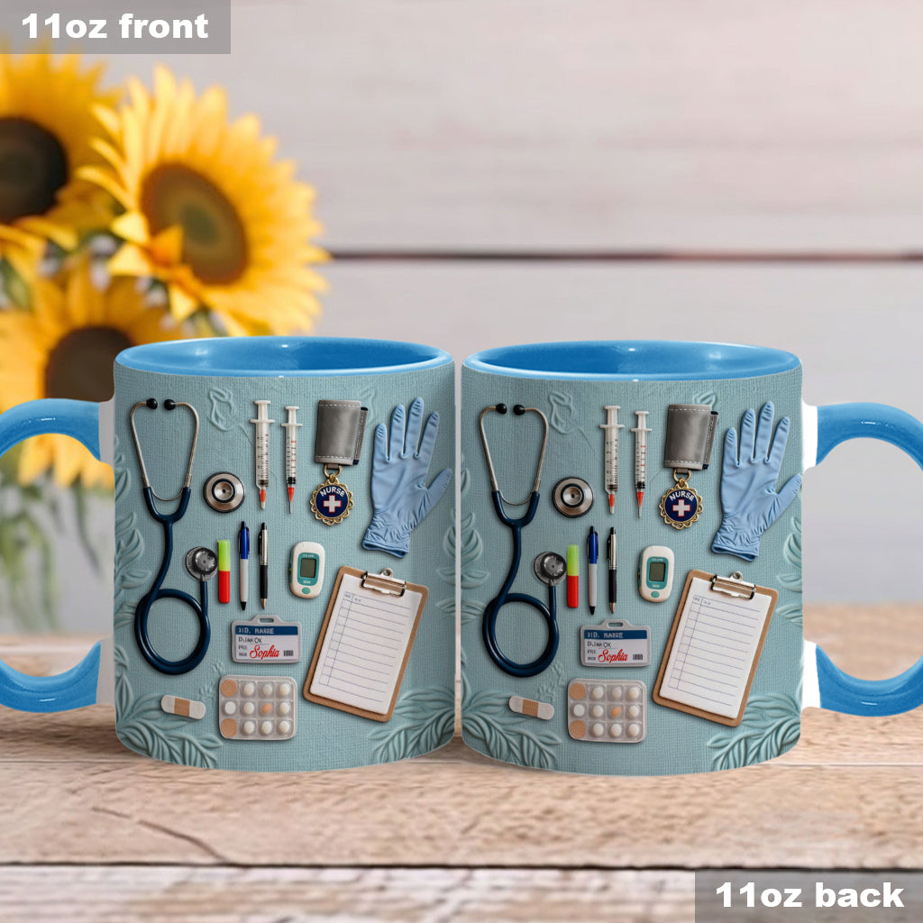 Nurse Life - Personalized Nurse Accent Mug