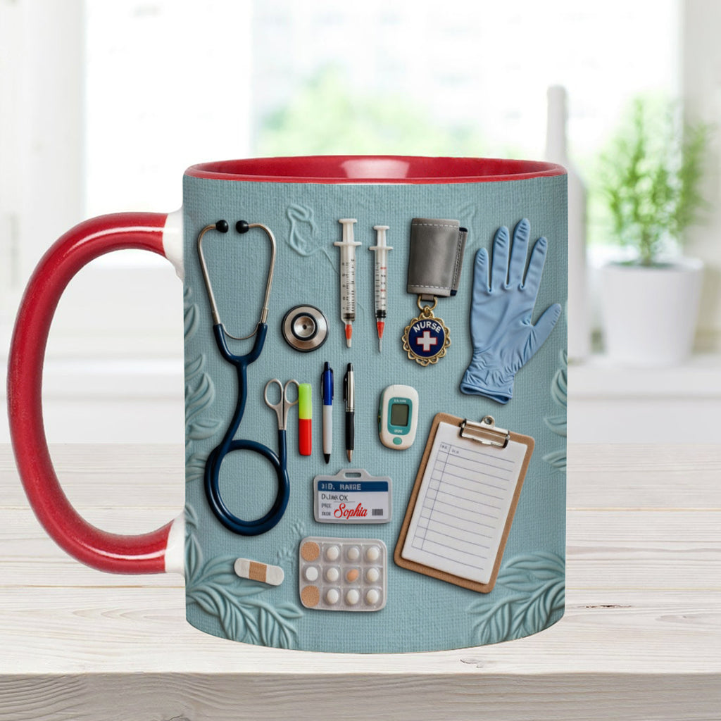 Nurse Life - Personalized Nurse Accent Mug
