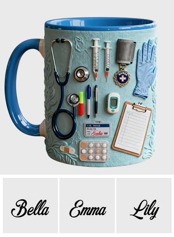Nurse Life - Personalized Nurse Accent Mug