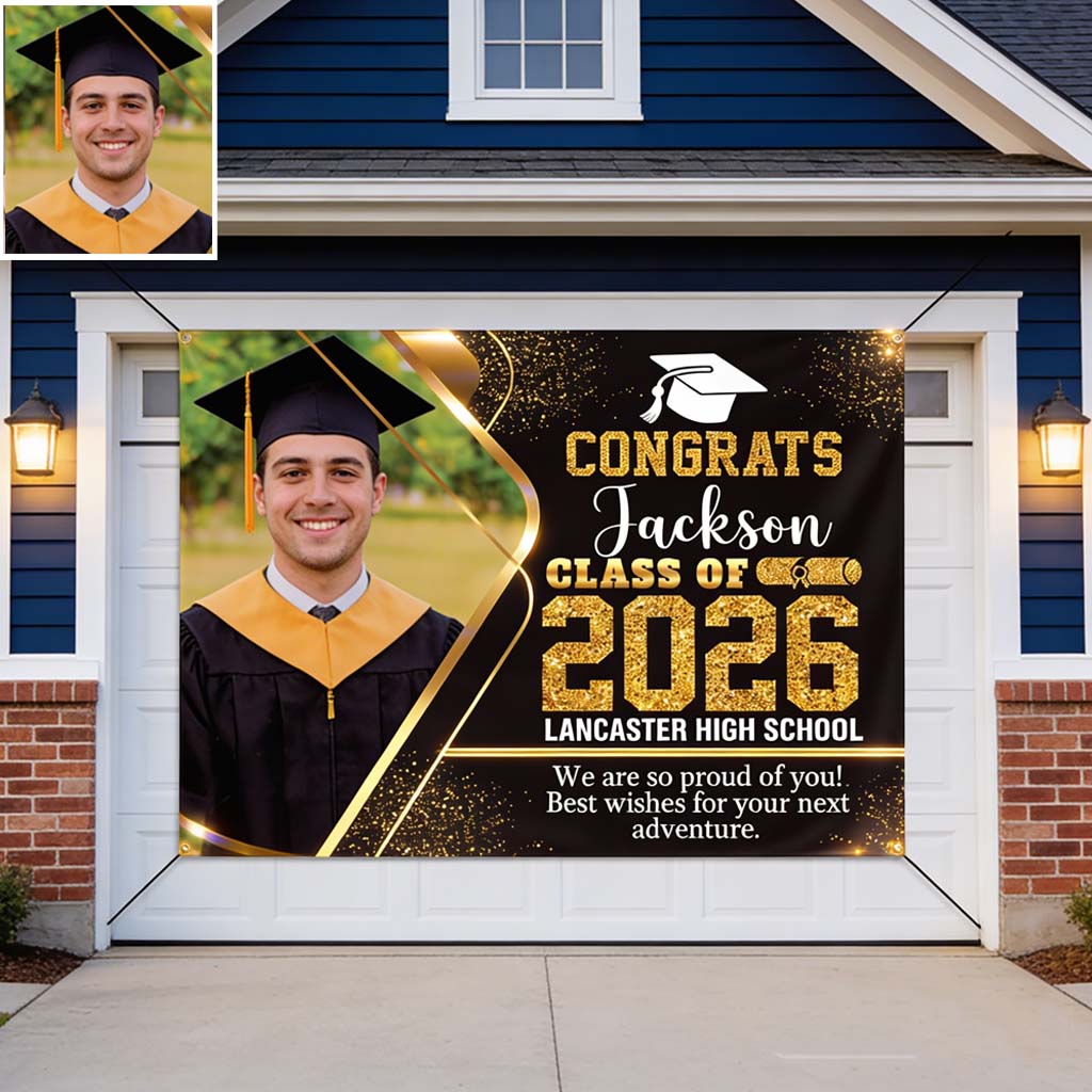 Our Pride & Joy Graduation 2026 Banner - Personalized Graduation Garage Door Banner