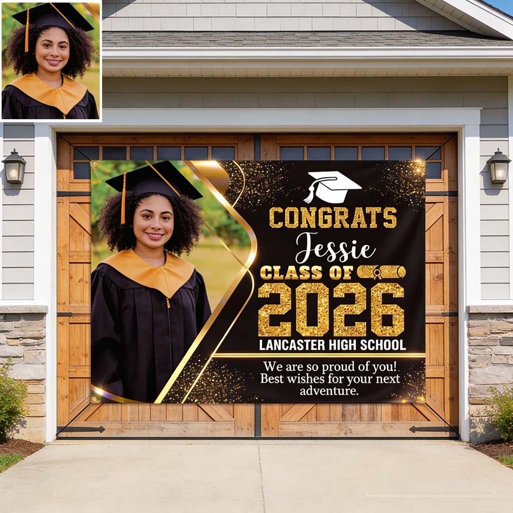 Our Pride & Joy Graduation 2026 Banner - Personalized Graduation Garage Door Banner