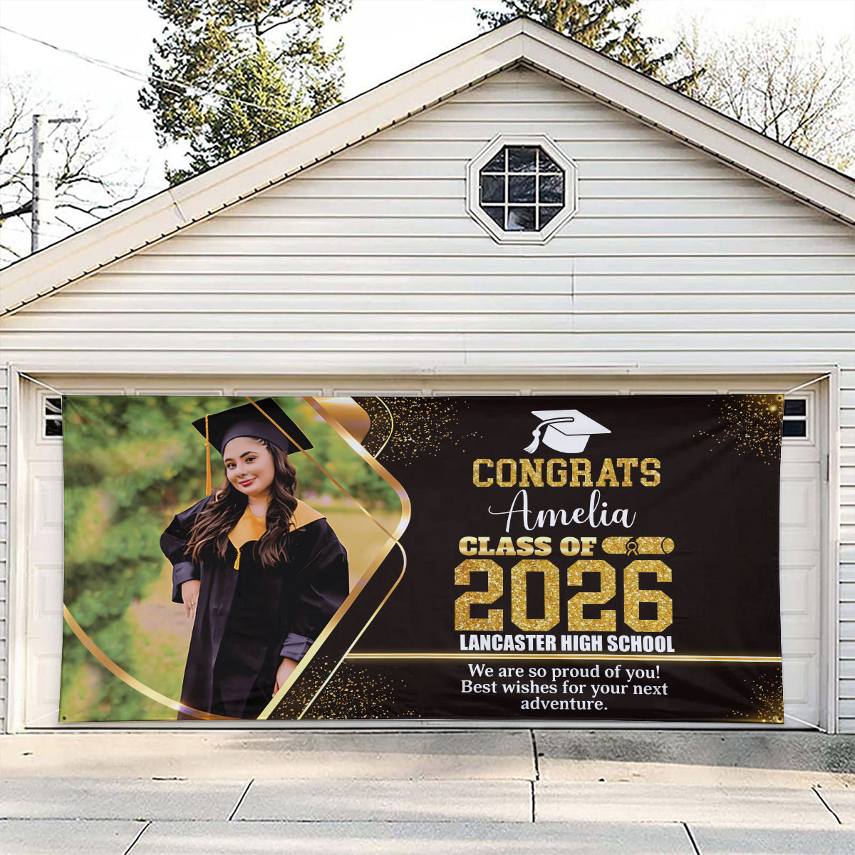 Our Pride & Joy Graduation 2026 Banner - Personalized Graduation Garage Door Banner
