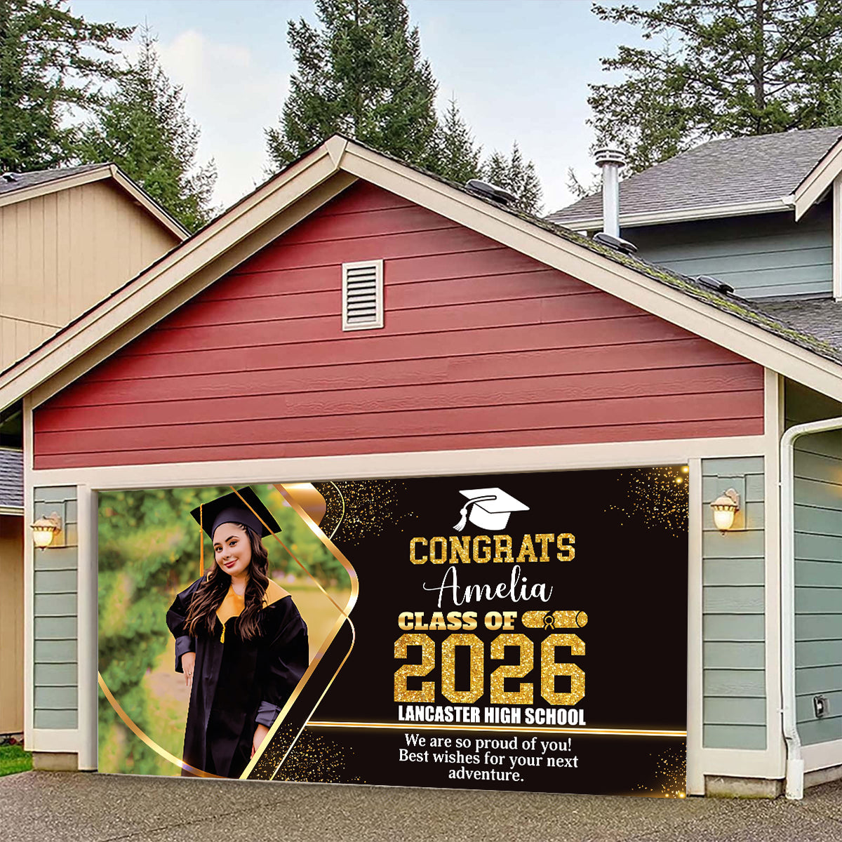 Our Pride & Joy Graduation 2026 Banner - Personalized Graduation Garage Door Banner