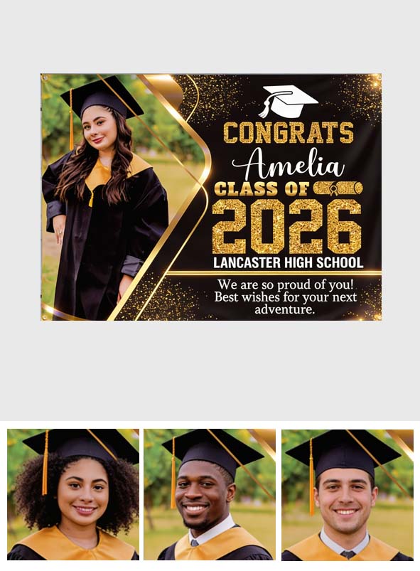 Our Pride & Joy Graduation 2026 Banner - Personalized Graduation Garage Door Banner