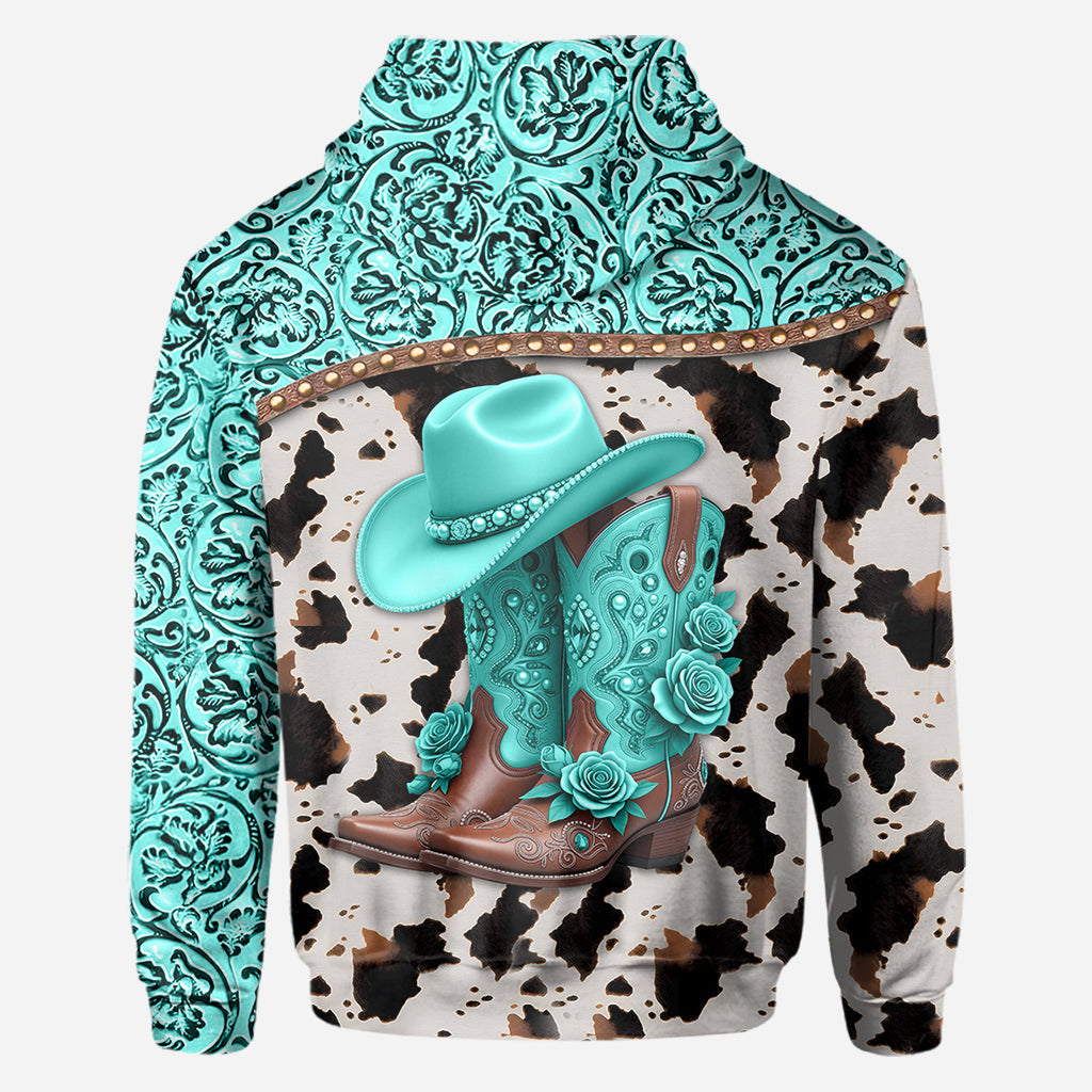 Western Cowgirl Boots - Personalized Cowgirl All Over Shirt