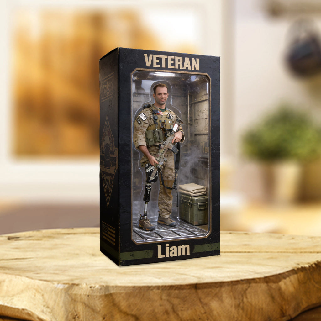 Military Hero Box - Personalized Veteran Custom Shaped Acrylic Plaque