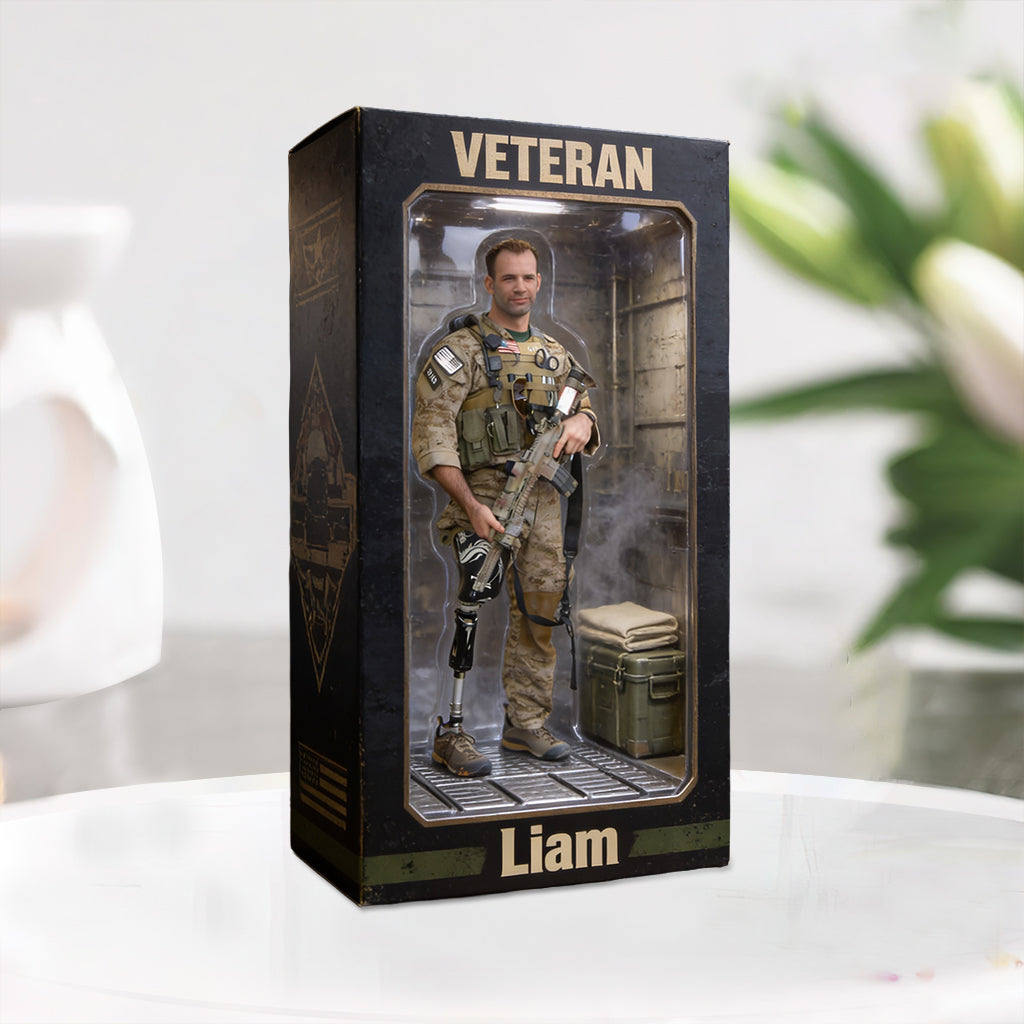 Military Hero Box - Personalized Veteran Custom Shaped Acrylic Plaque