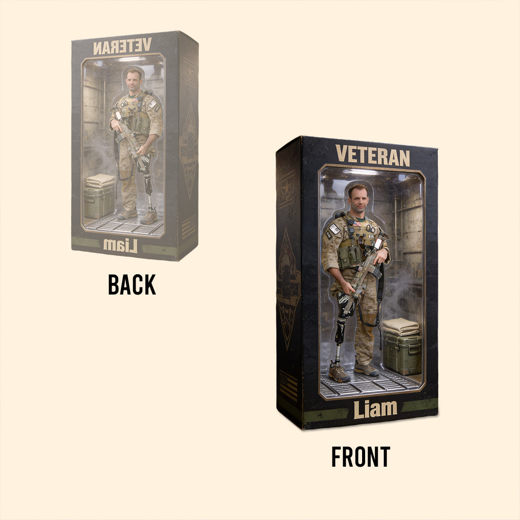 Military Hero Box - Personalized Veteran Custom Shaped Acrylic Plaque