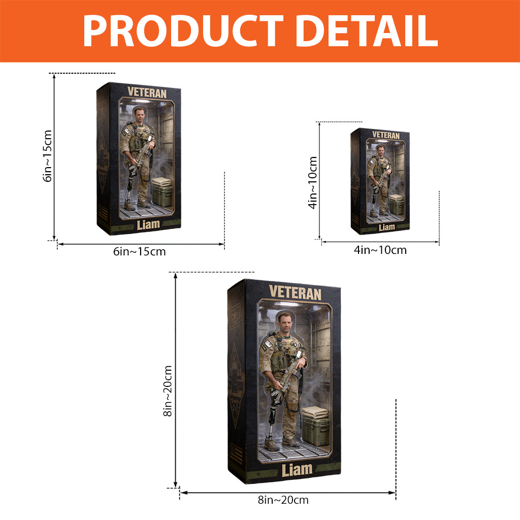 Military Hero Box - Personalized Veteran Custom Shaped Acrylic Plaque