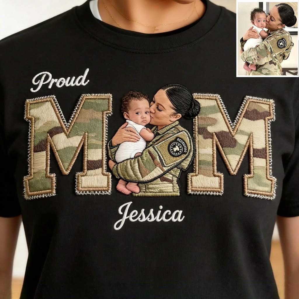 Proud Military Mom - Personalized Mother T-shirt And Hoodie