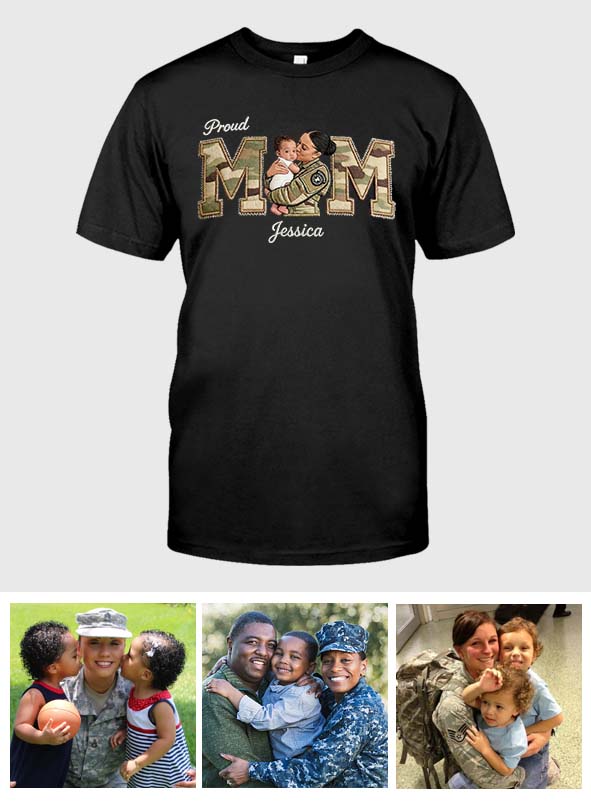 Proud Military Mom - Personalized Mother T-shirt And Hoodie