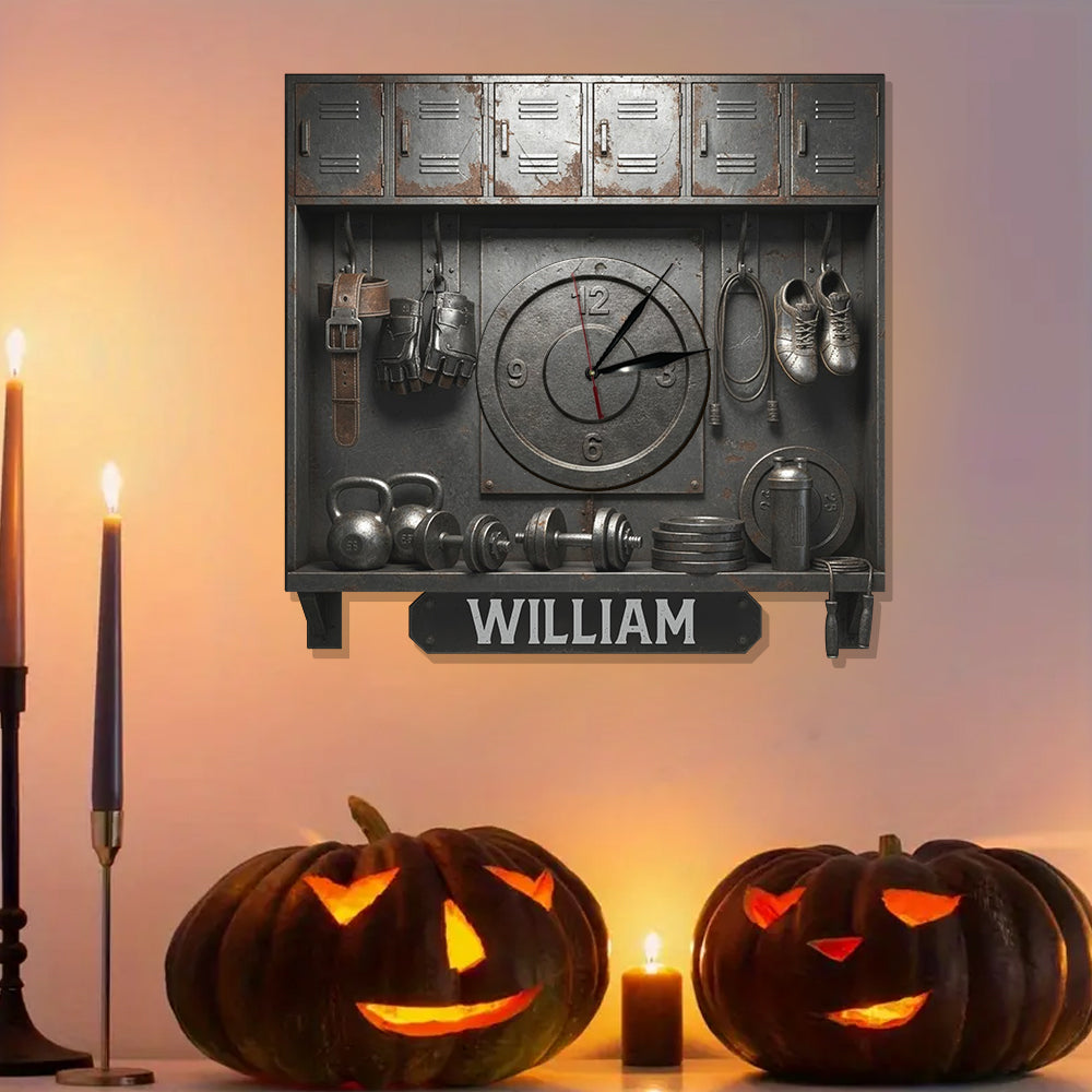 No Pain No Gain - Personalized Fitness LED Light Wall Clock