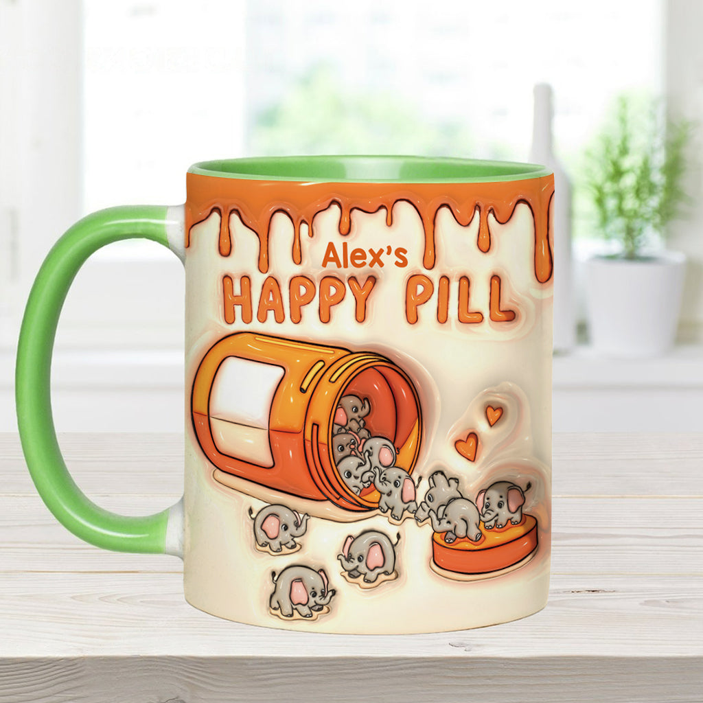 My Happy Pill - Personalized Elephant Accent Mug