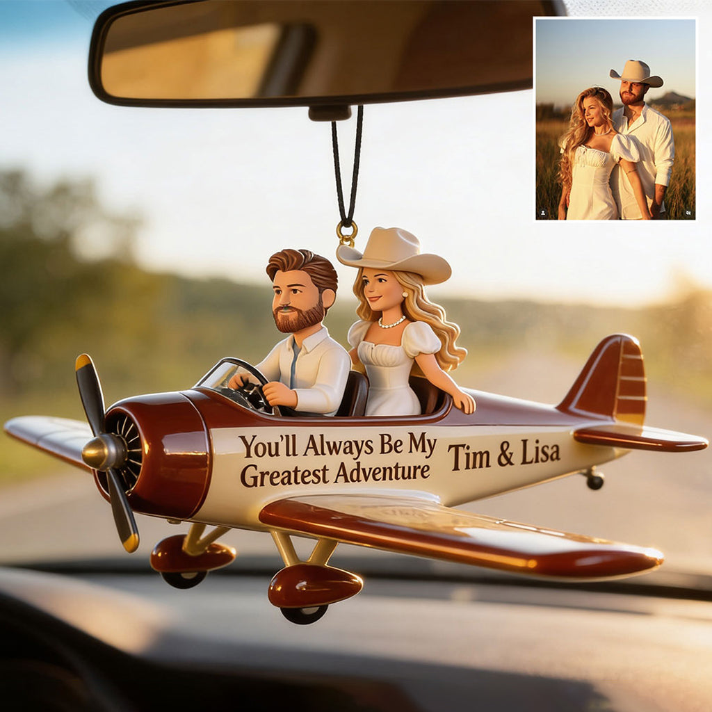 My Greatest Adventure - Personalized Couple Car Ornament