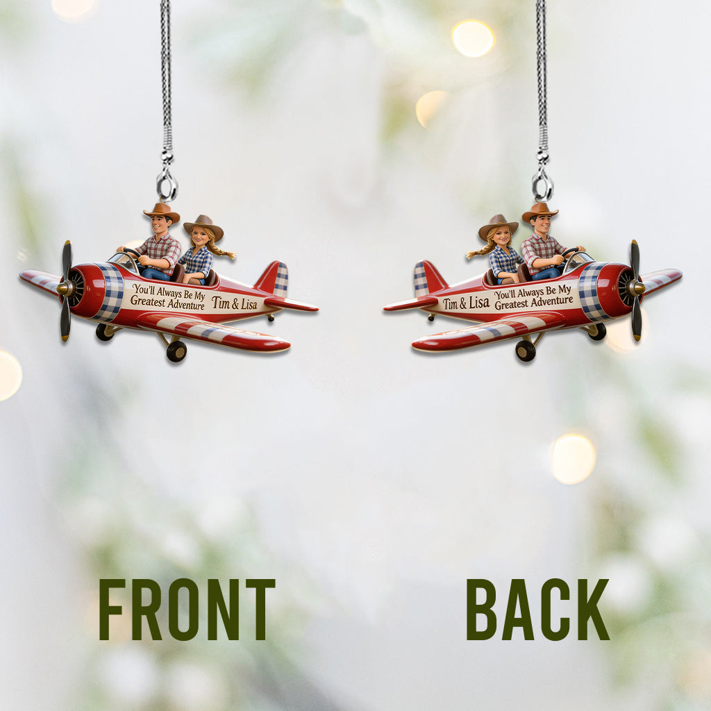 My Greatest Adventure - Personalized Couple Car Ornament