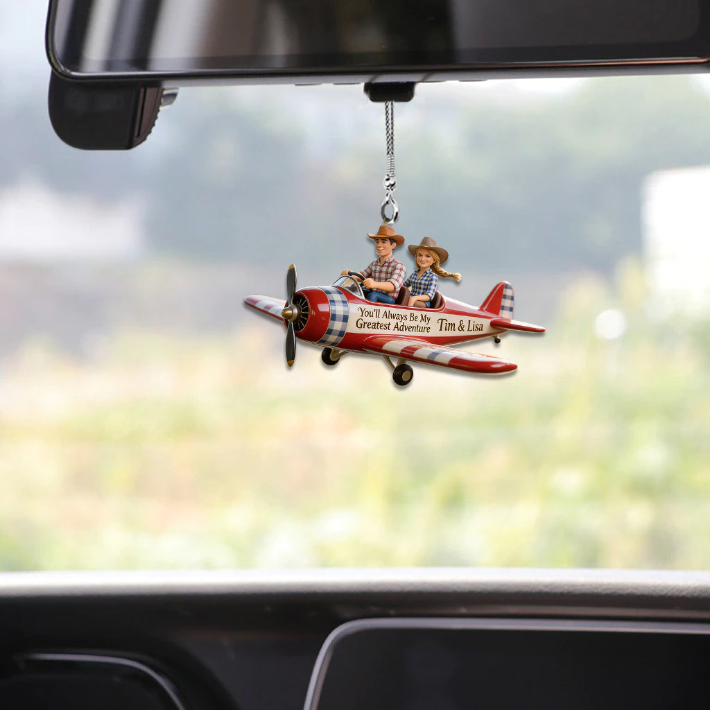 My Greatest Adventure - Personalized Couple Car Ornament