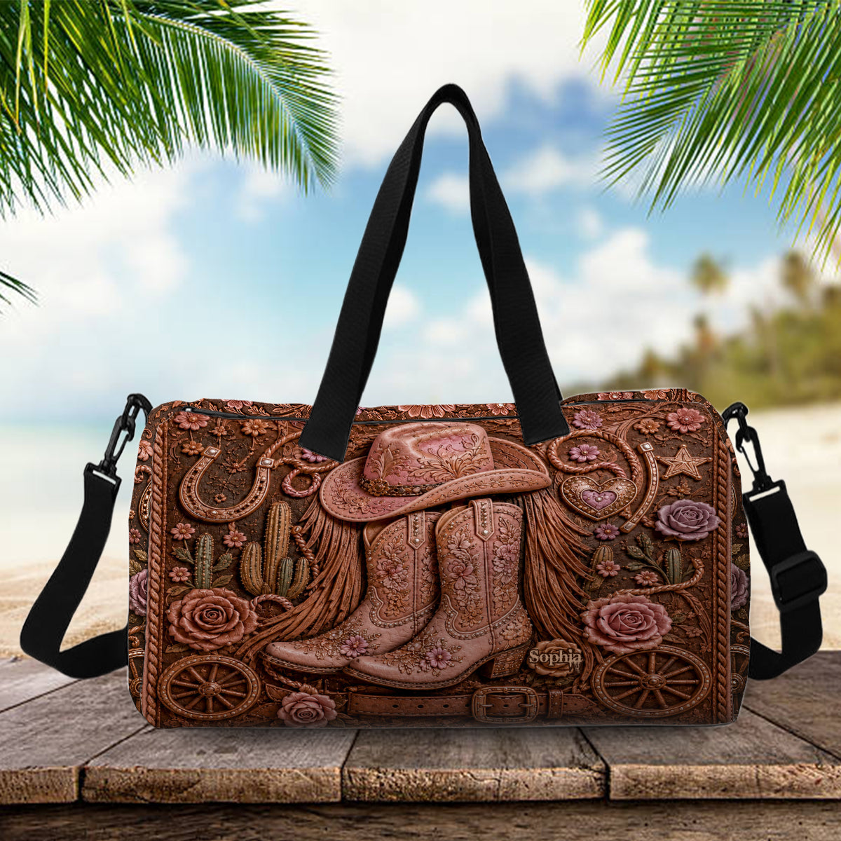 Western Spirit - Personalized Cowgirl Duffle Bag