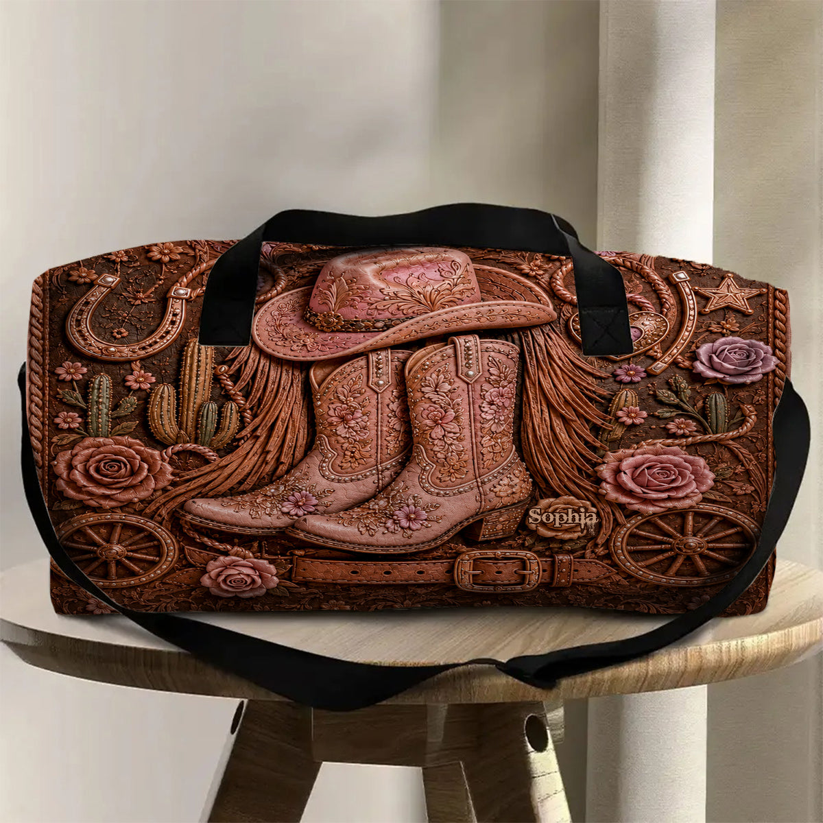 Western Spirit - Personalized Cowgirl Duffle Bag