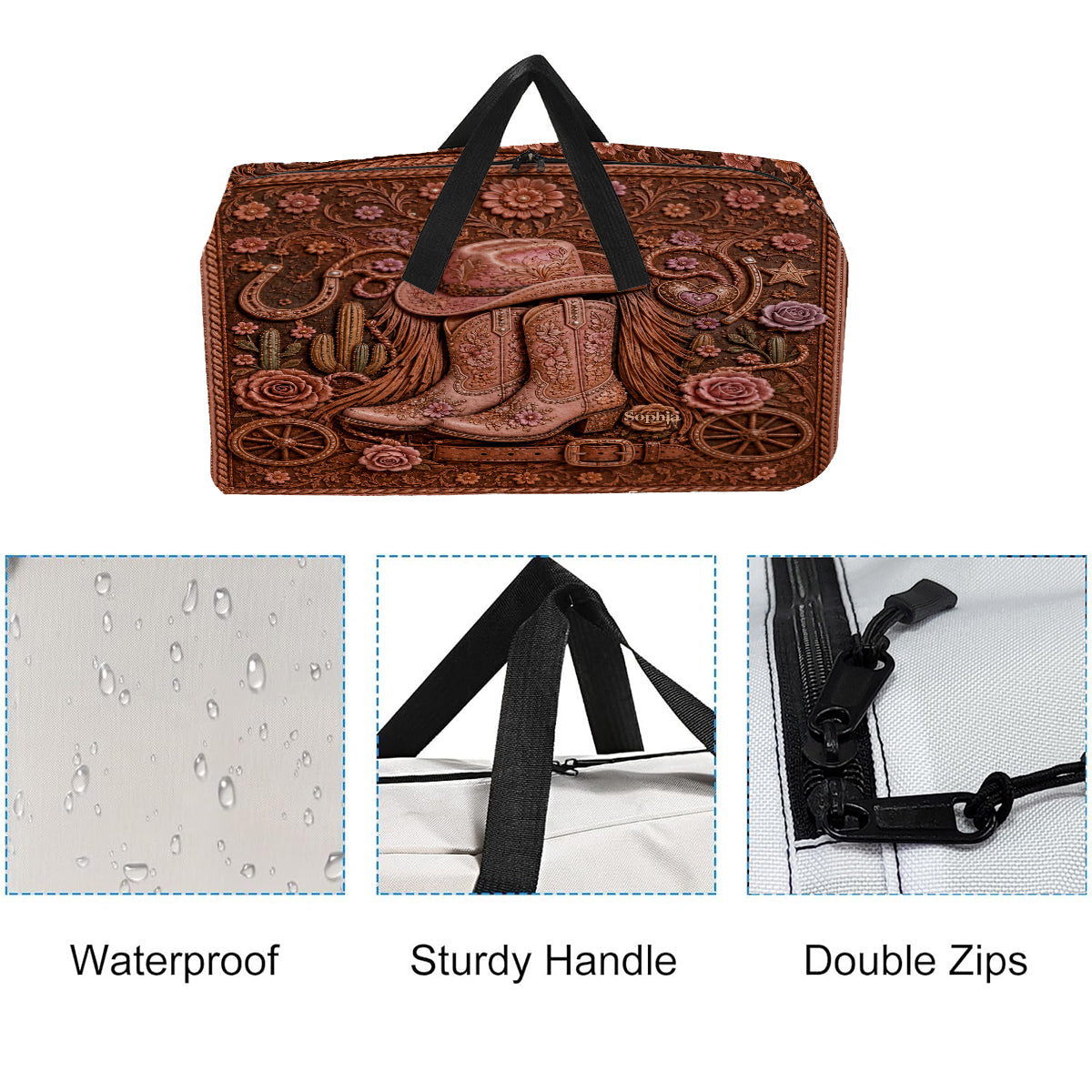 Western Spirit - Personalized Cowgirl Duffle Bag