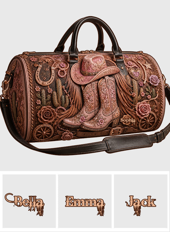 Western Spirit - Personalized Cowgirl Duffle Bag