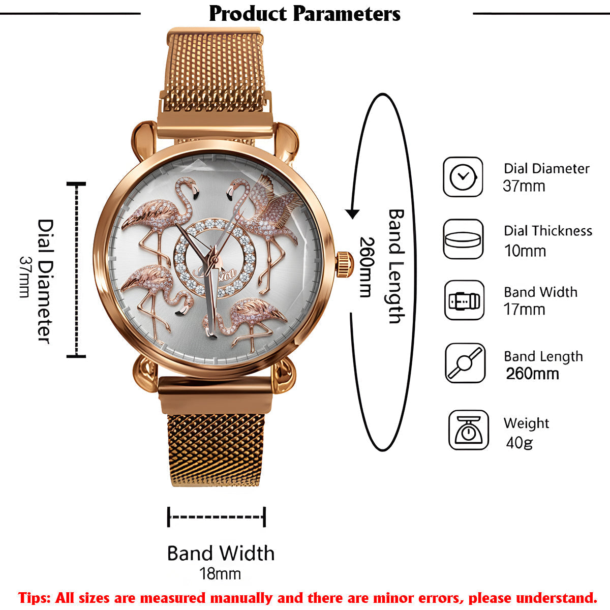 Love Flamingos - Personalized Flamingo Women Hand Watch