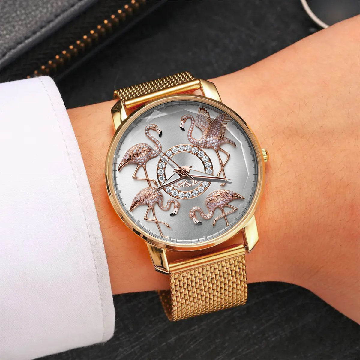 Love Flamingos - Personalized Flamingo Women Hand Watch