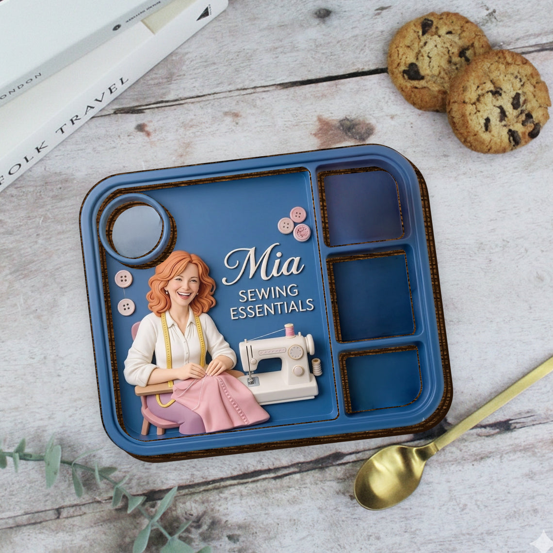 Sewing Kit - Personalized Sewing Wood Tray