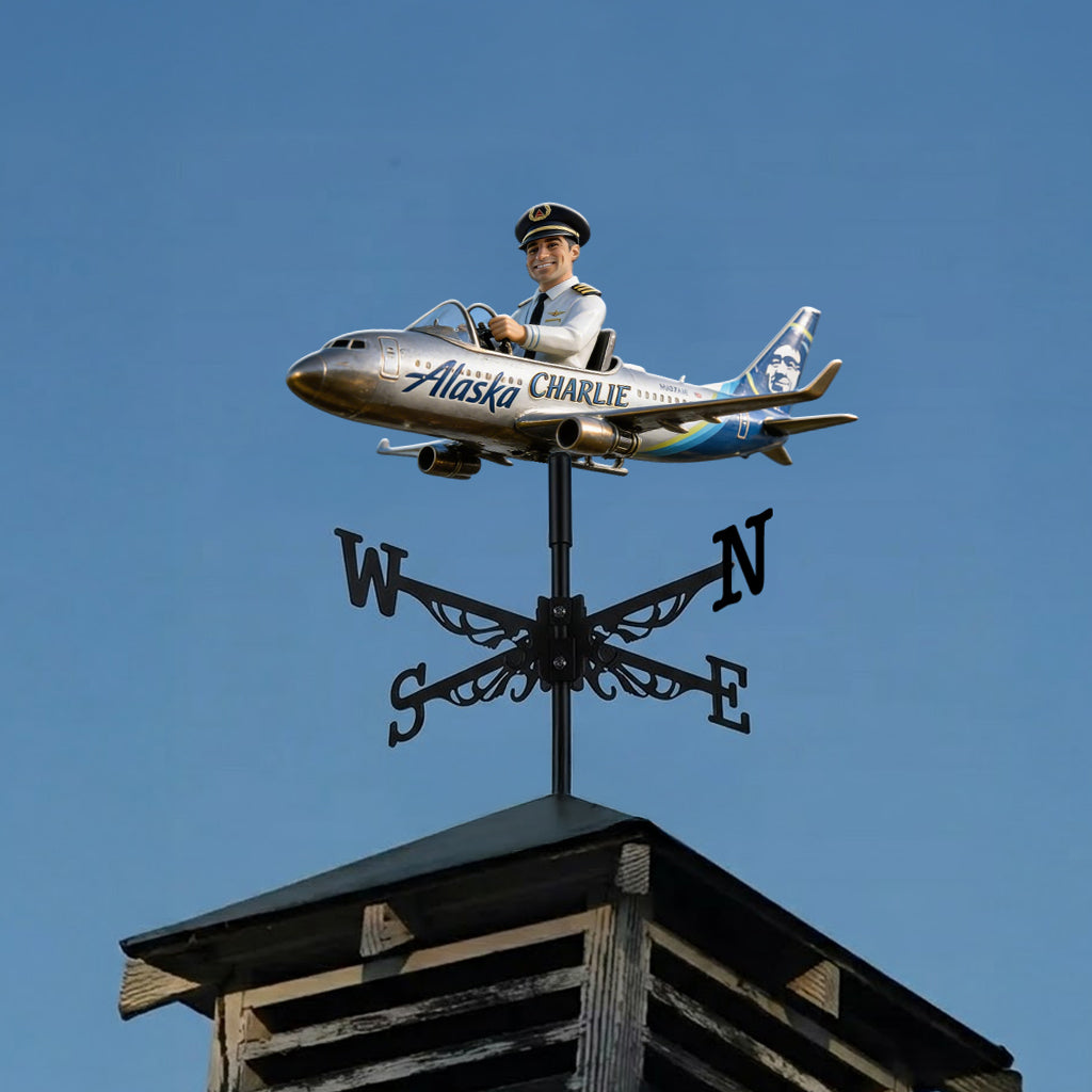 Pilot The Dream Job - Personalized Pilot Weather Vane