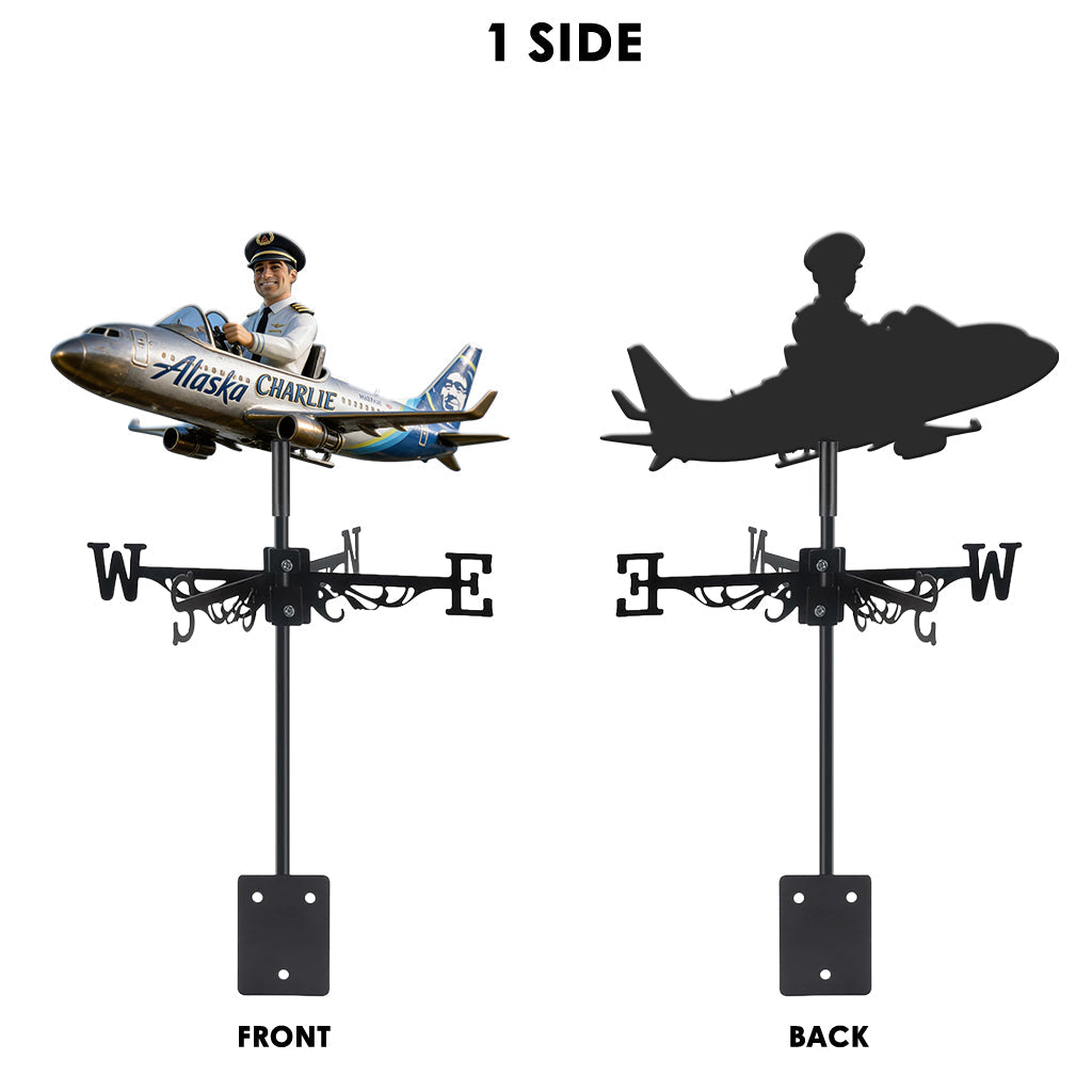 Pilot The Dream Job - Personalized Pilot Weather Vane