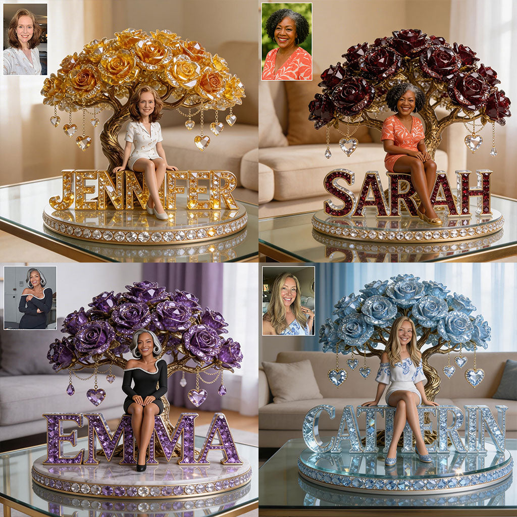 Love Yourself - Personalized Birth Stone Custom Shaped Acrylic Plaque