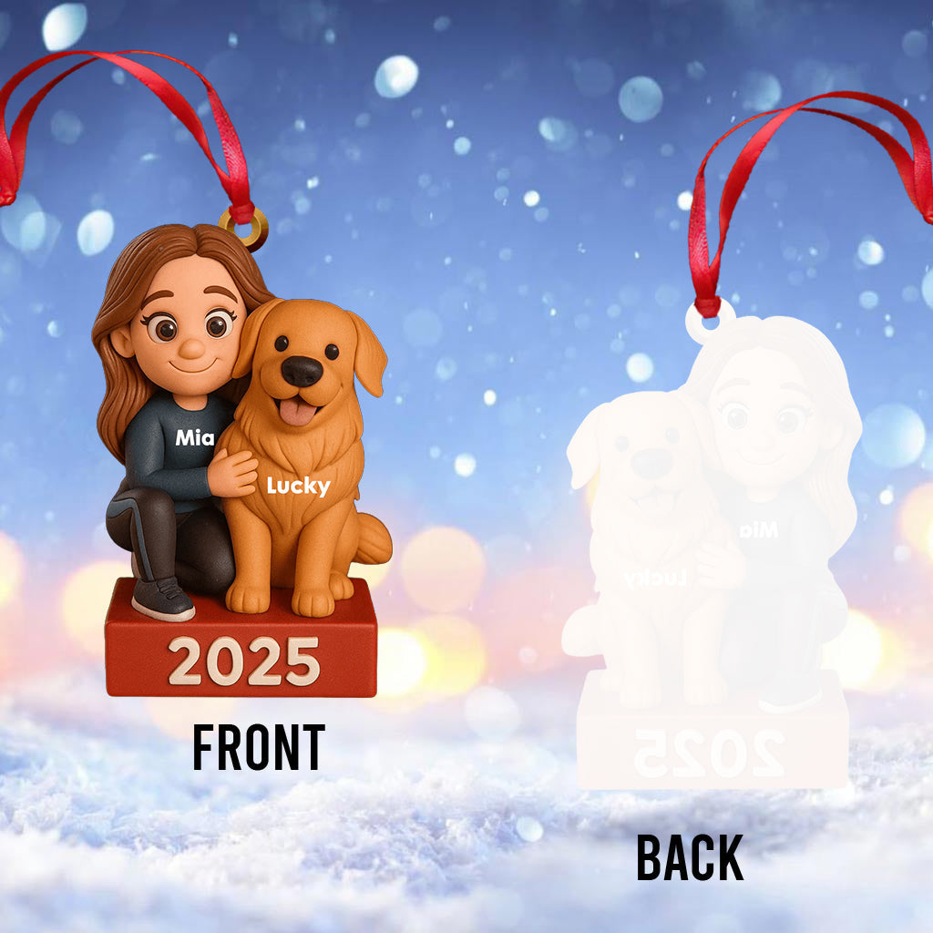 Merry Woofmas - Personalized Dog Transparent Ornament